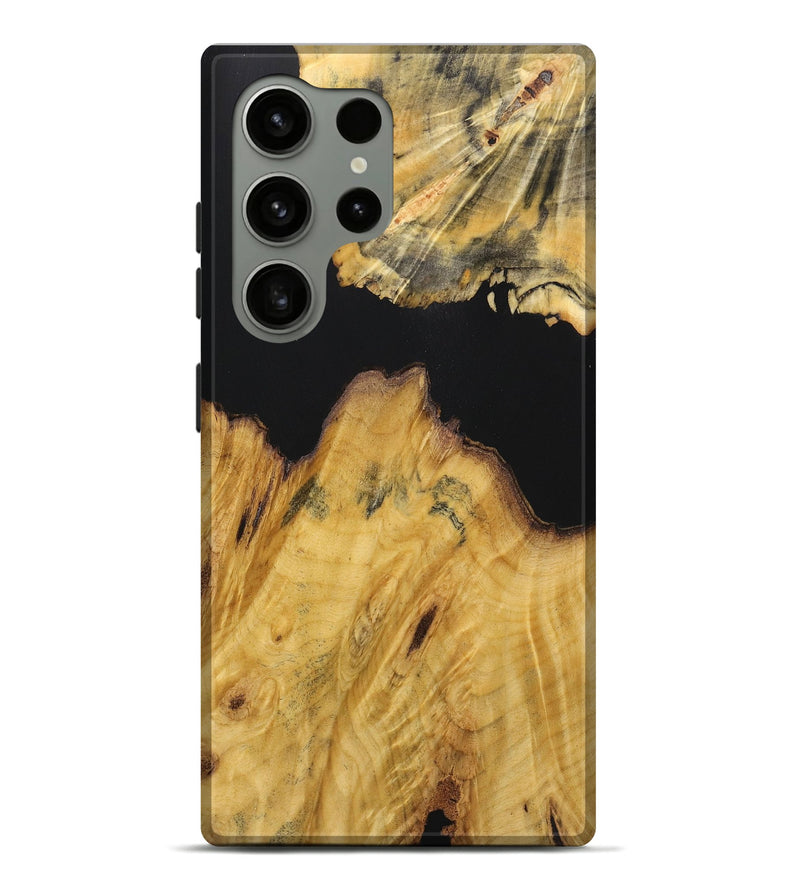 Galaxy S24 Ultra Wood Live Edge Phone Case - Maximus (Pure Black, 724076)