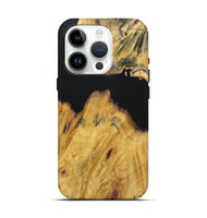 iPhone 15 Pro Wood Live Edge Phone Case - Maximus (Pure Black, 724076)