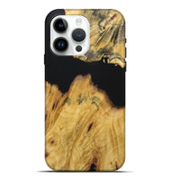 iPhone 15 Pro Max Wood Live Edge Phone Case - Maximus (Pure Black, 724076)