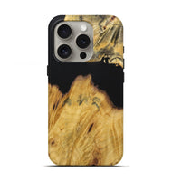 iPhone 16 Pro Wood Live Edge Phone Case - Maximus (Pure Black, 724076)