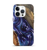 iPhone 15 Pro Wood Live Edge Phone Case - Crystal (Purple, 724111)