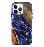 iPhone 15 Pro Max Wood Live Edge Phone Case - Crystal (Purple, 724111)