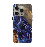 iPhone 16 Pro Wood Live Edge Phone Case - Crystal (Purple, 724111)