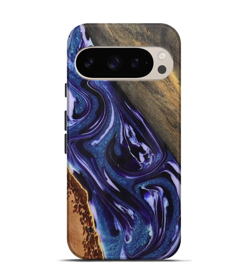 Pixel 9 Pro Wood Live Edge Phone Case - Crystal (Purple, 724111)