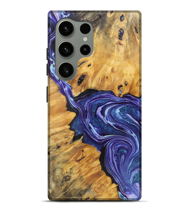 Galaxy S24 Ultra Wood Live Edge Phone Case - Lori (Purple, 724112)