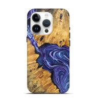 iPhone 15 Pro Wood Live Edge Phone Case - Lori (Purple, 724112)