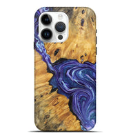 iPhone 15 Pro Max Wood Live Edge Phone Case - Lori (Purple, 724112)