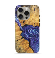 iPhone 16 Pro Wood Live Edge Phone Case - Lori (Purple, 724112)