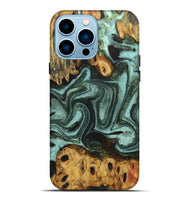 iPhone 14 Pro Max Wood Live Edge Phone Case - Maeve (Green, 724117)