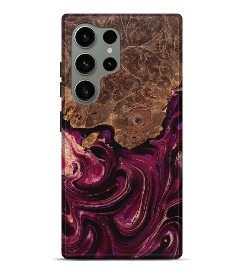 Galaxy S24 Ultra Wood Live Edge Phone Case - Elise (Purple, 724119)