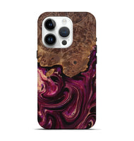 iPhone 15 Pro Wood Live Edge Phone Case - Elise (Purple, 724119)