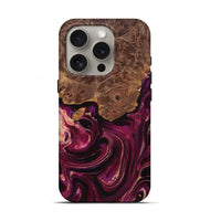 iPhone 16 Pro Wood Live Edge Phone Case - Elise (Purple, 724119)