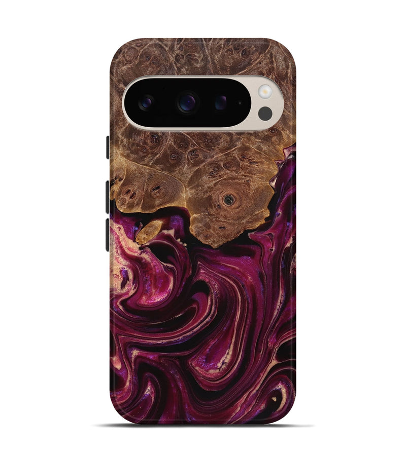 Pixel 9 Pro Wood Live Edge Phone Case - Elise (Purple, 724119)