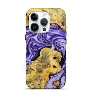 iPhone 15 Pro Wood Live Edge Phone Case - Drake (Purple, 724122)