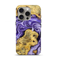 iPhone 16 Pro Wood Live Edge Phone Case - Drake (Purple, 724122)