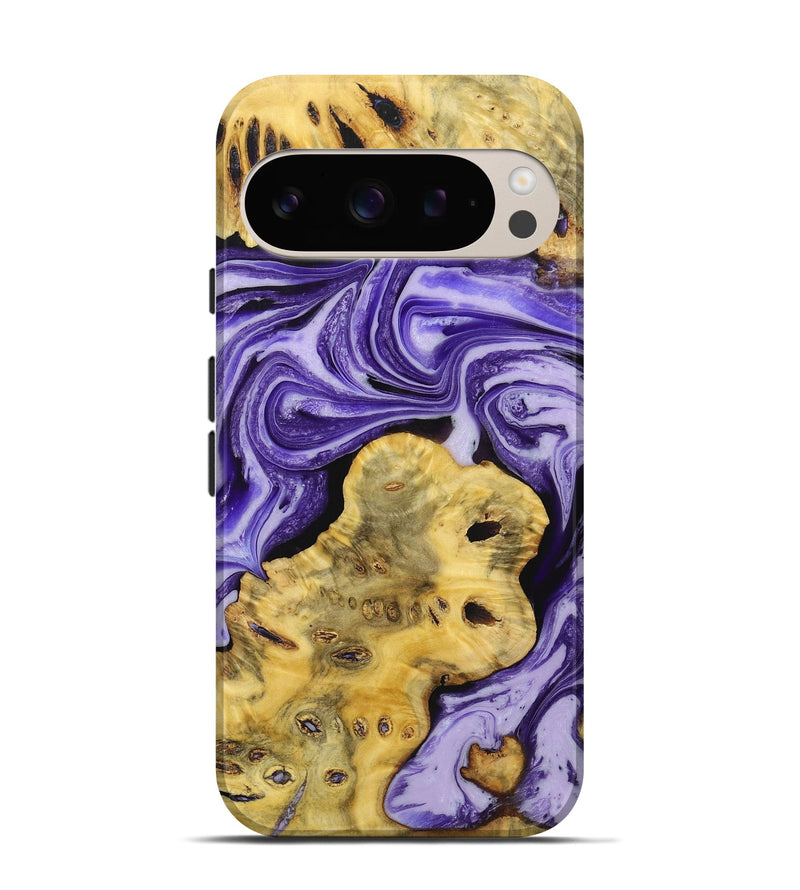 Pixel 9 Pro Wood Live Edge Phone Case - Drake (Purple, 724122)