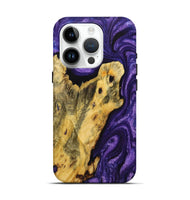 iPhone 15 Pro Wood Live Edge Phone Case - Carolina (Purple, 724124)