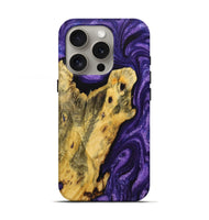 iPhone 16 Pro Wood Live Edge Phone Case - Carolina (Purple, 724124)