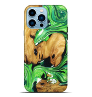 iPhone 14 Pro Max Wood Live Edge Phone Case - Lacy (Green, 724125)