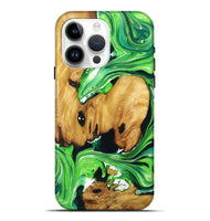 iPhone 15 Pro Max Wood Live Edge Phone Case - Lacy (Green, 724125)