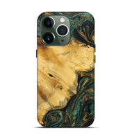 iPhone 13 Pro Wood Live Edge Phone Case - Iker (Green, 724128)