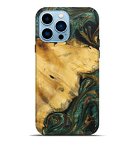 iPhone 14 Pro Max Wood Live Edge Phone Case - Iker (Green, 724128)