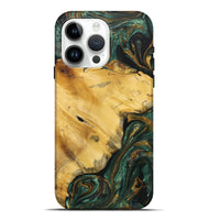 iPhone 15 Pro Max Wood Live Edge Phone Case - Iker (Green, 724128)