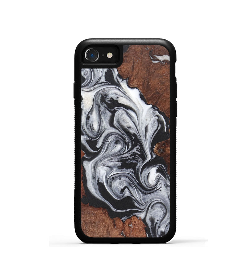 iPhone SE Wood Phone Case - Yaretzi (Black & White, 724174)