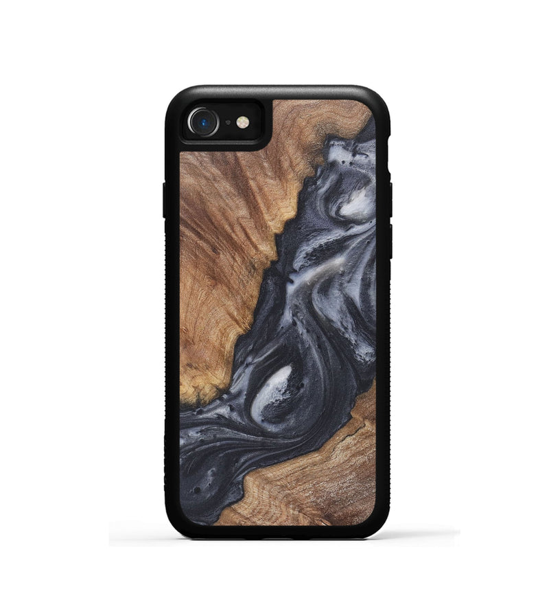 iPhone SE Wood Phone Case - Madeline (Black & White, 724177)