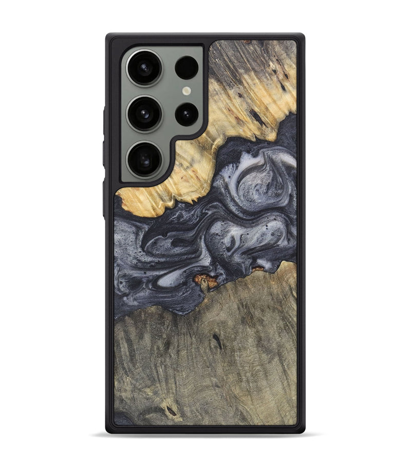 Galaxy S24 Ultra Wood Phone Case - Deborah (Black & White, 724178)