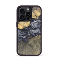 iPhone 15 Pro Wood Phone Case - Deborah (Black & White, 724178)