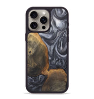 iPhone 15 Pro Max Wood Phone Case - Trent (Black & White, 724180)