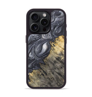 iPhone 15 Pro Wood Phone Case - Darren (Black & White, 724181)