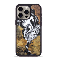 iPhone 15 Pro Max Wood Phone Case - Faith (Black & White, 724182)