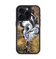 iPhone 15 Pro Wood Phone Case - Faith (Black & White, 724182)