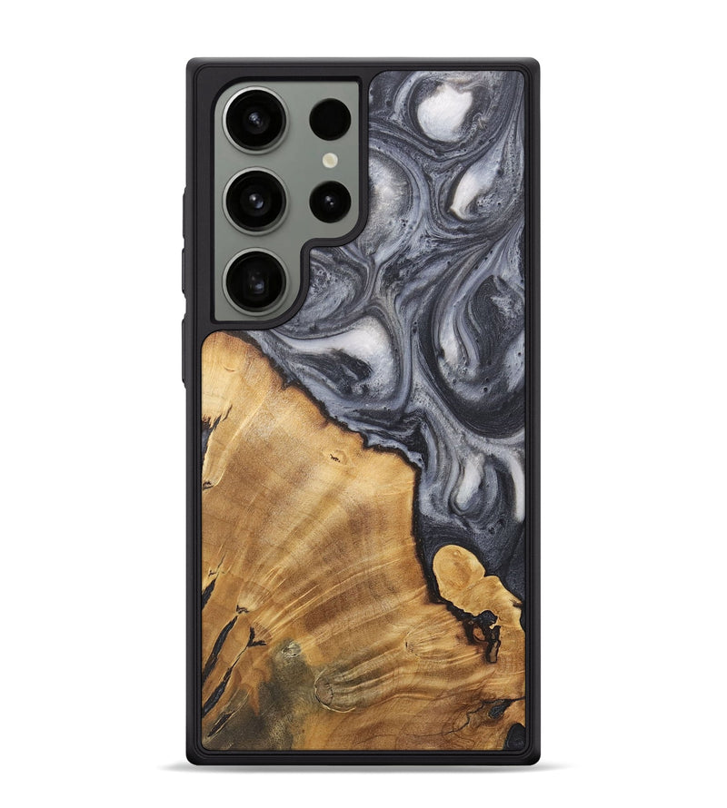 Galaxy S24 Ultra Wood Phone Case - Ruth (Black & White, 724184)