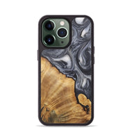 iPhone 13 Pro Wood Phone Case - Ruth (Black & White, 724184)