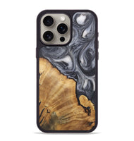 iPhone 15 Pro Max Wood Phone Case - Ruth (Black & White, 724184)