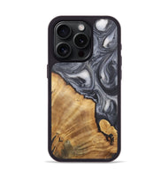 iPhone 15 Pro Wood Phone Case - Ruth (Black & White, 724184)