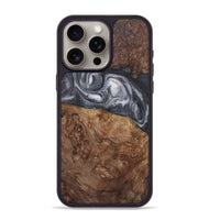 iPhone 15 Pro Max Wood Phone Case - Tommy (Black & White, 724186)