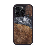 iPhone 15 Pro Wood Phone Case - Tommy (Black & White, 724186)