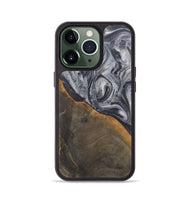 iPhone 13 Pro Wood Phone Case - Anthony (Black & White, 724187)