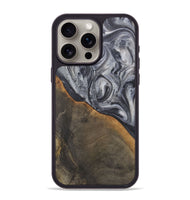 iPhone 15 Pro Max Wood Phone Case - Anthony (Black & White, 724187)