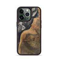 iPhone 13 Pro Wood Phone Case - Dewey (Black & White, 724189)