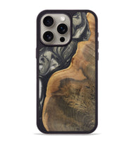 iPhone 15 Pro Max Wood Phone Case - Dewey (Black & White, 724189)