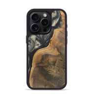 iPhone 15 Pro Wood Phone Case - Dewey (Black & White, 724189)