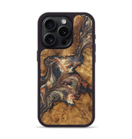 iPhone 15 Pro Wood Phone Case - Casey (Black & White, 724190)