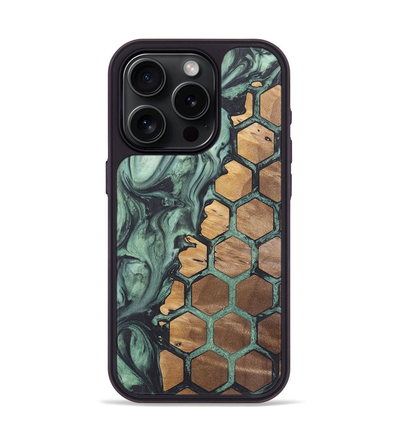 iPhone 15 Pro Wood Phone Case - Bertha (Pattern, 724197)