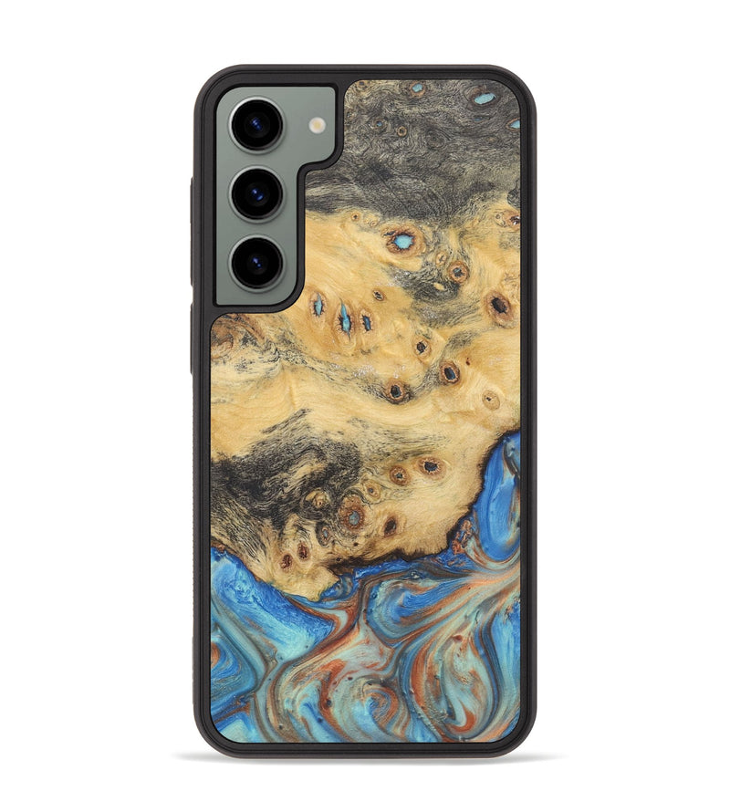 Galaxy S23 Plus Wood Phone Case - Mable (Teal & Gold, 724210)