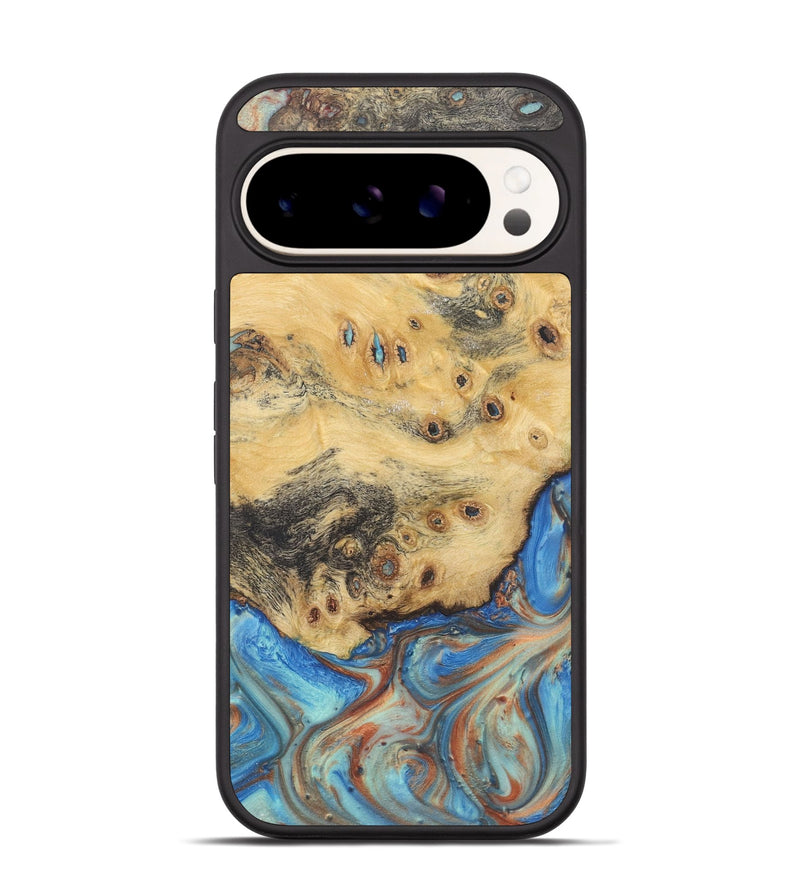 Pixel 9 Wood Phone Case - Mable (Teal & Gold, 724210)